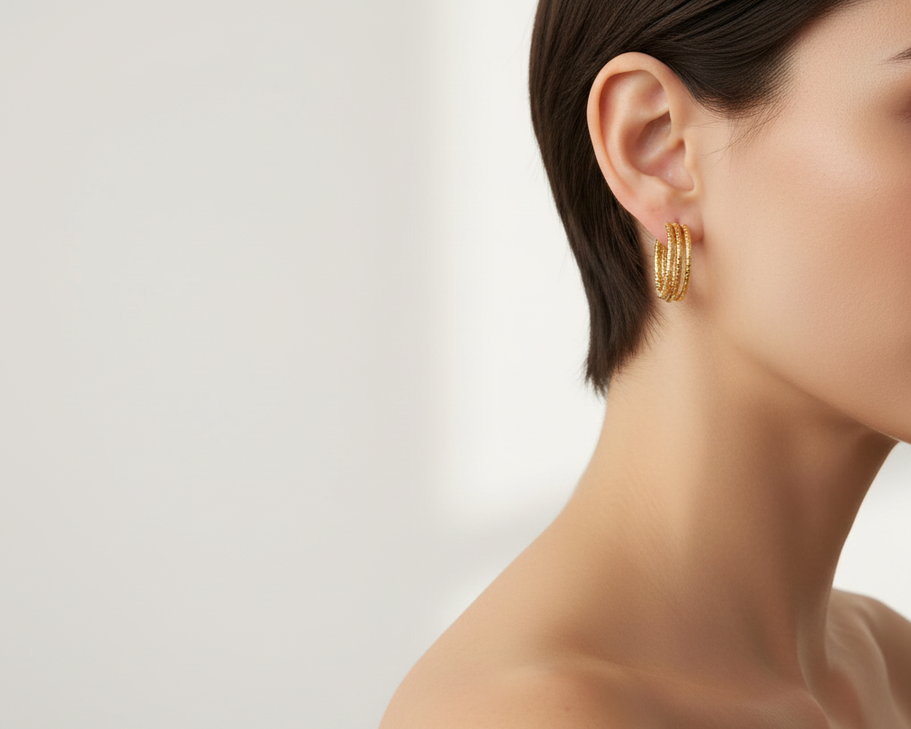 Aros Triple Aura Dorada